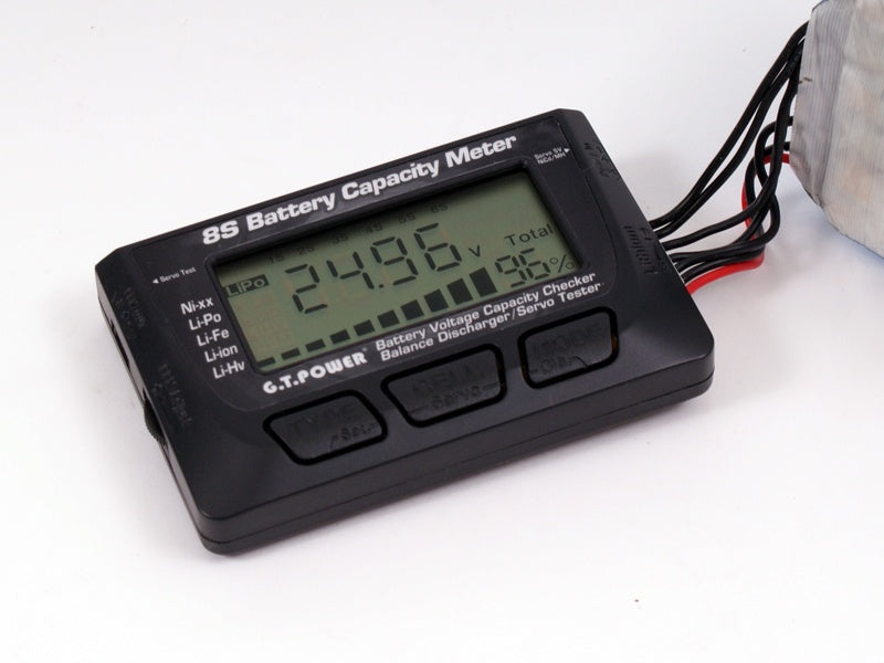 GT Power 8S Battery Checker + Servo Tester - DC Models