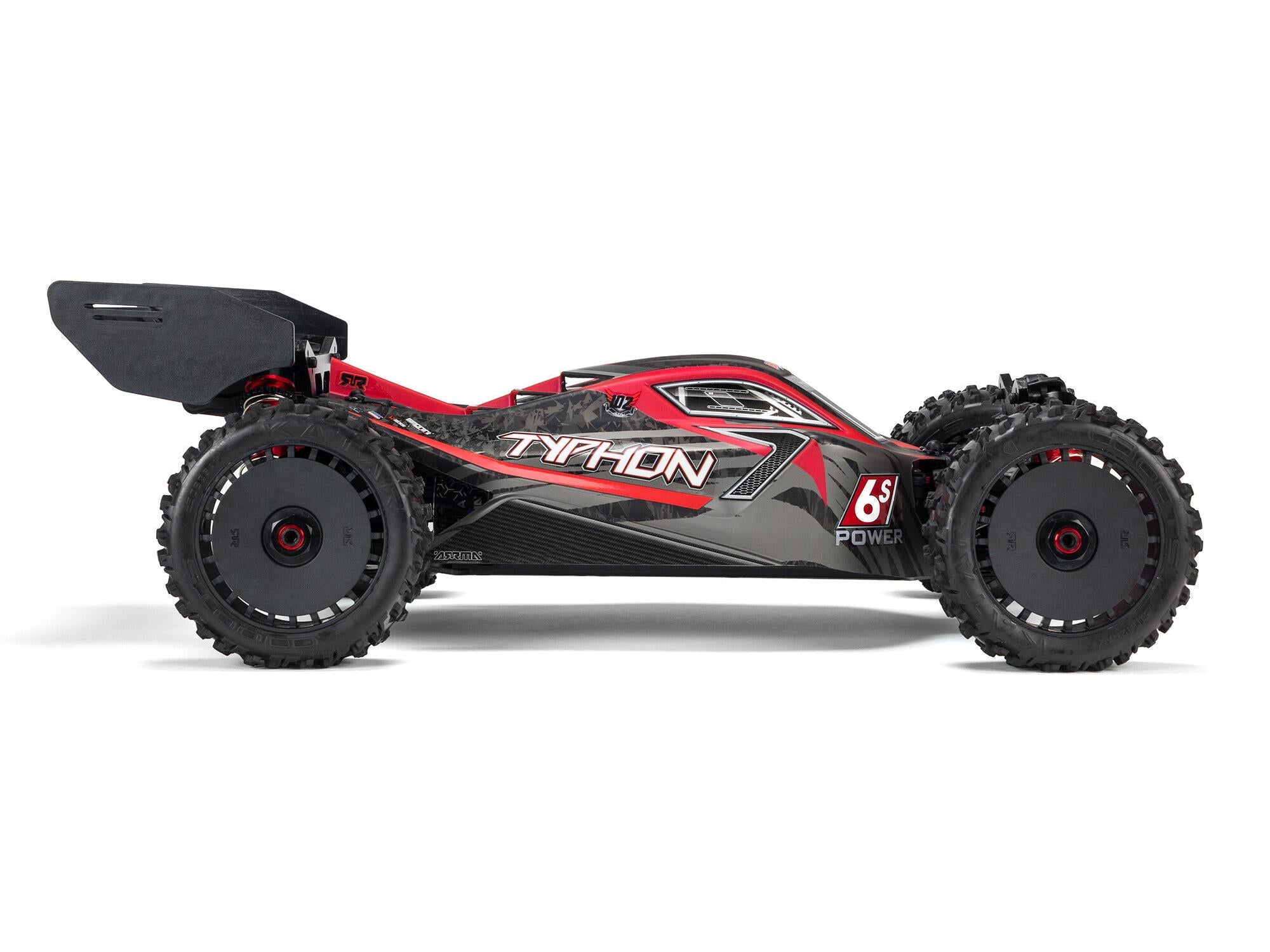 Arrma 1/8 Typhon 6S V5 4WD BLX Buggy with Spektrum Firma RTR, Black