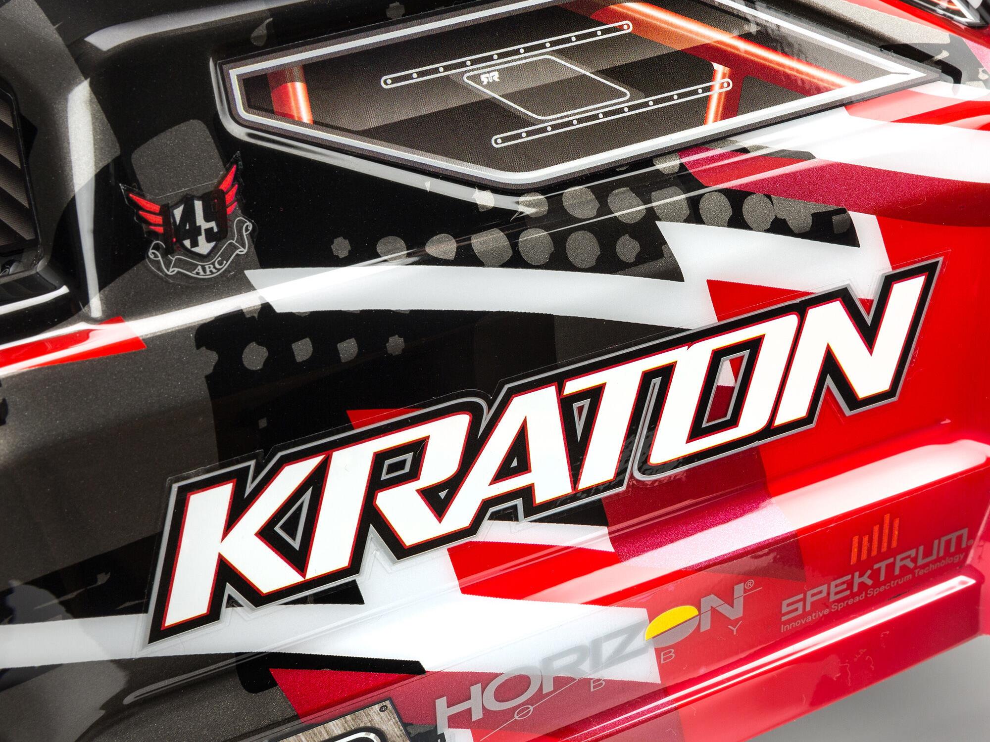 Arrma 1/8 KRATON 6S V5 4WD BLX Speed Monster Truck with Spektrum Firma RTR - Red