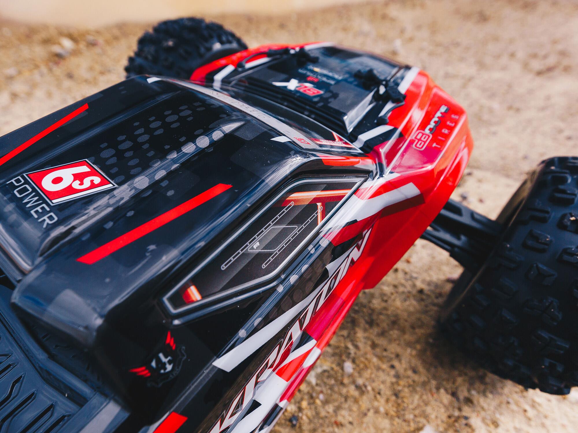 Arrma 1/8 KRATON 6S V5 4WD BLX Speed Monster Truck with Spektrum Firma RTR - Red