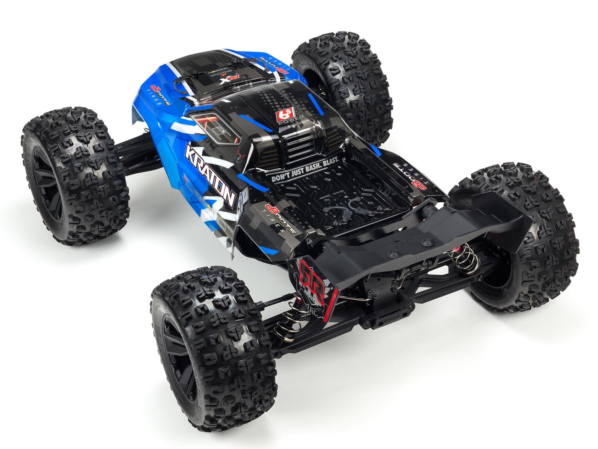 Arrma 1/8 KRATON 6S V5 4WD BLX Speed Monster Truck with Spektrum Firma RTR - Blue