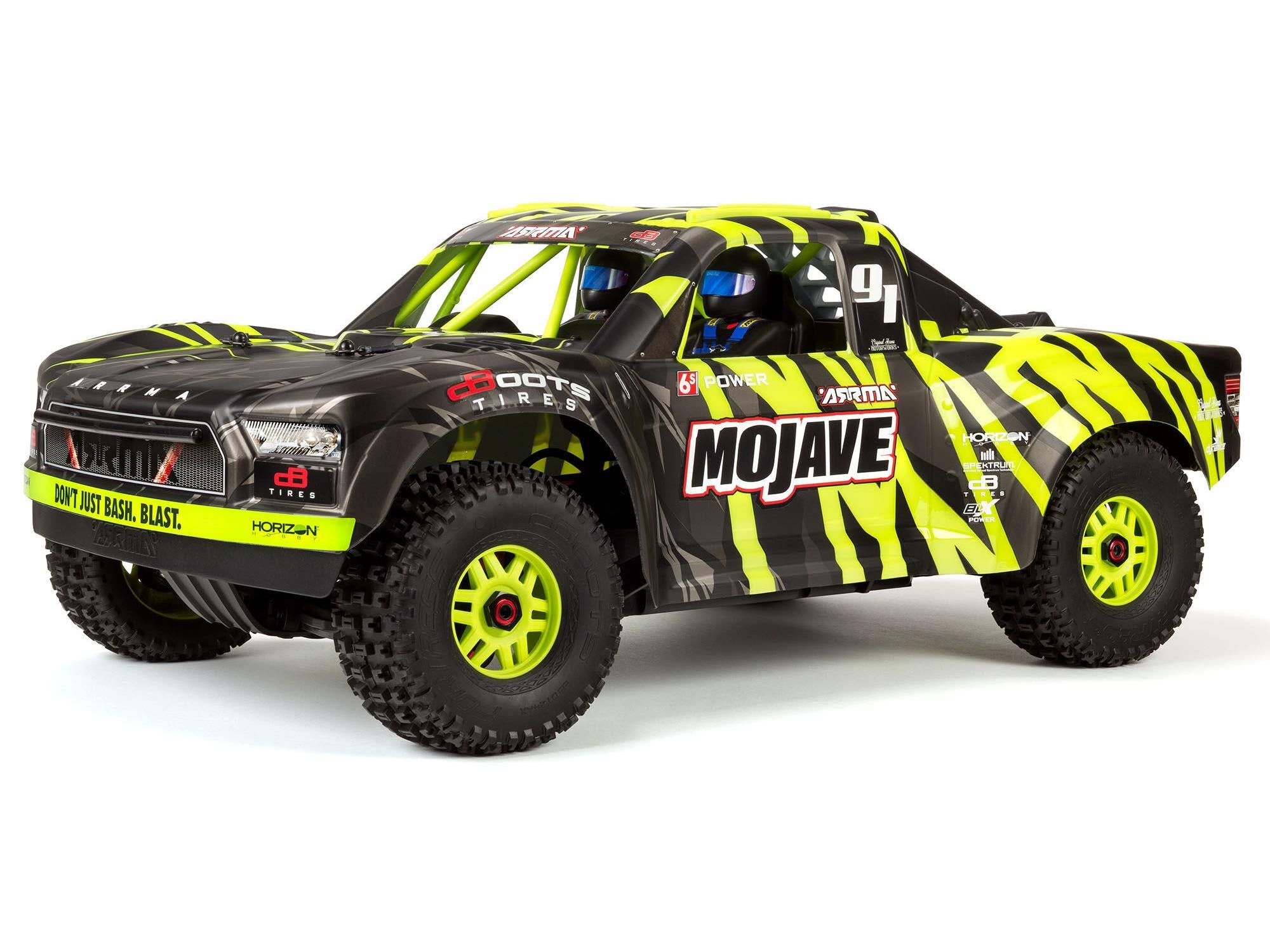 Arrma 1/7 MOJAVE 6S V2 4WD BLX Desert Truck with Spektrum Firma RTR, Green/Black