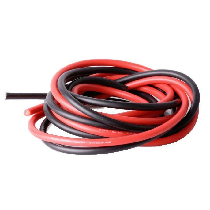 Silicone Wire 14AWG 1m Black/1m Red (400 Strands OD3.5mm)