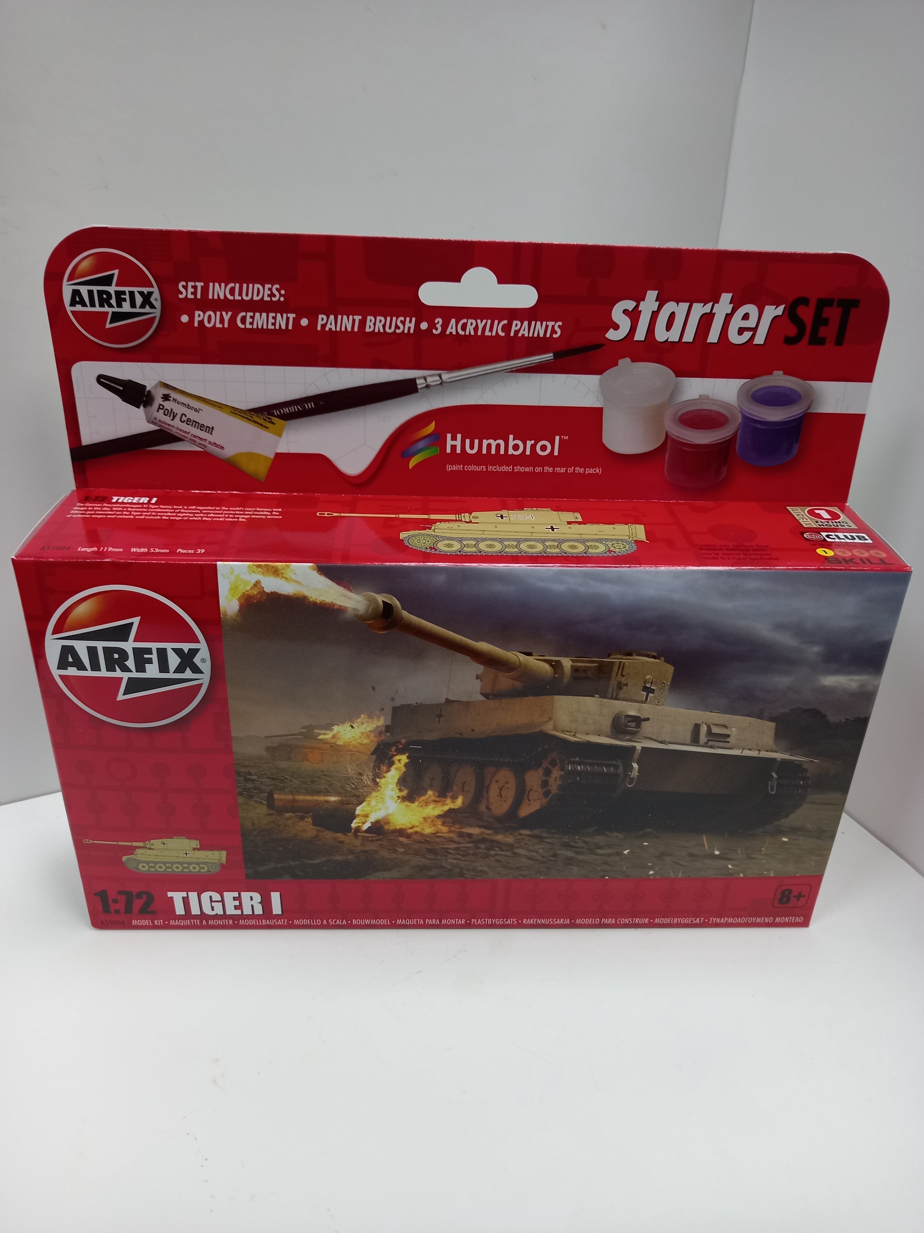 Airfix Tiger I Starter Set 1:72 Scale  A55004