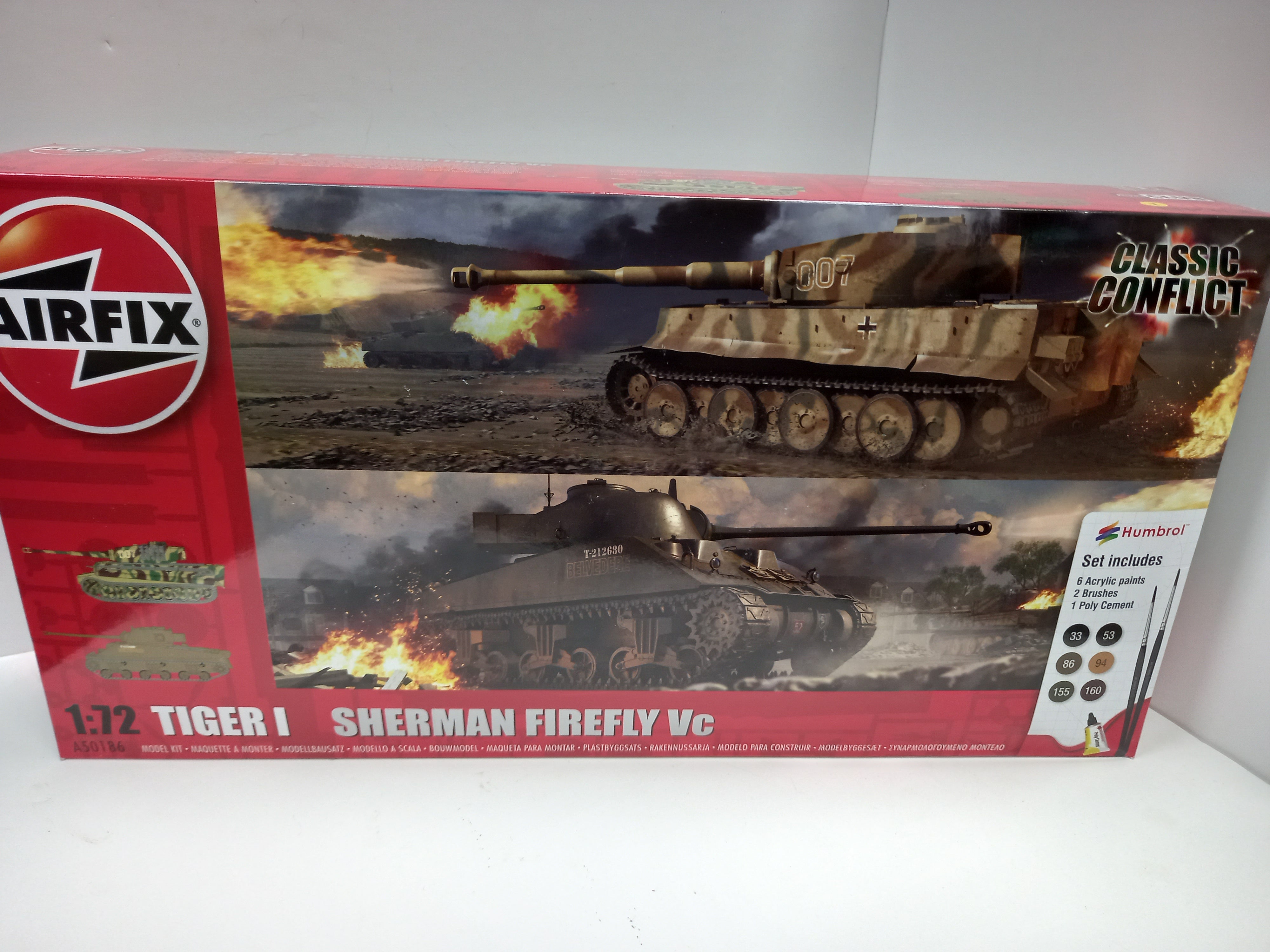 Airfix Tiger I Sherman Firefly Vc 1:72 Scale A50186