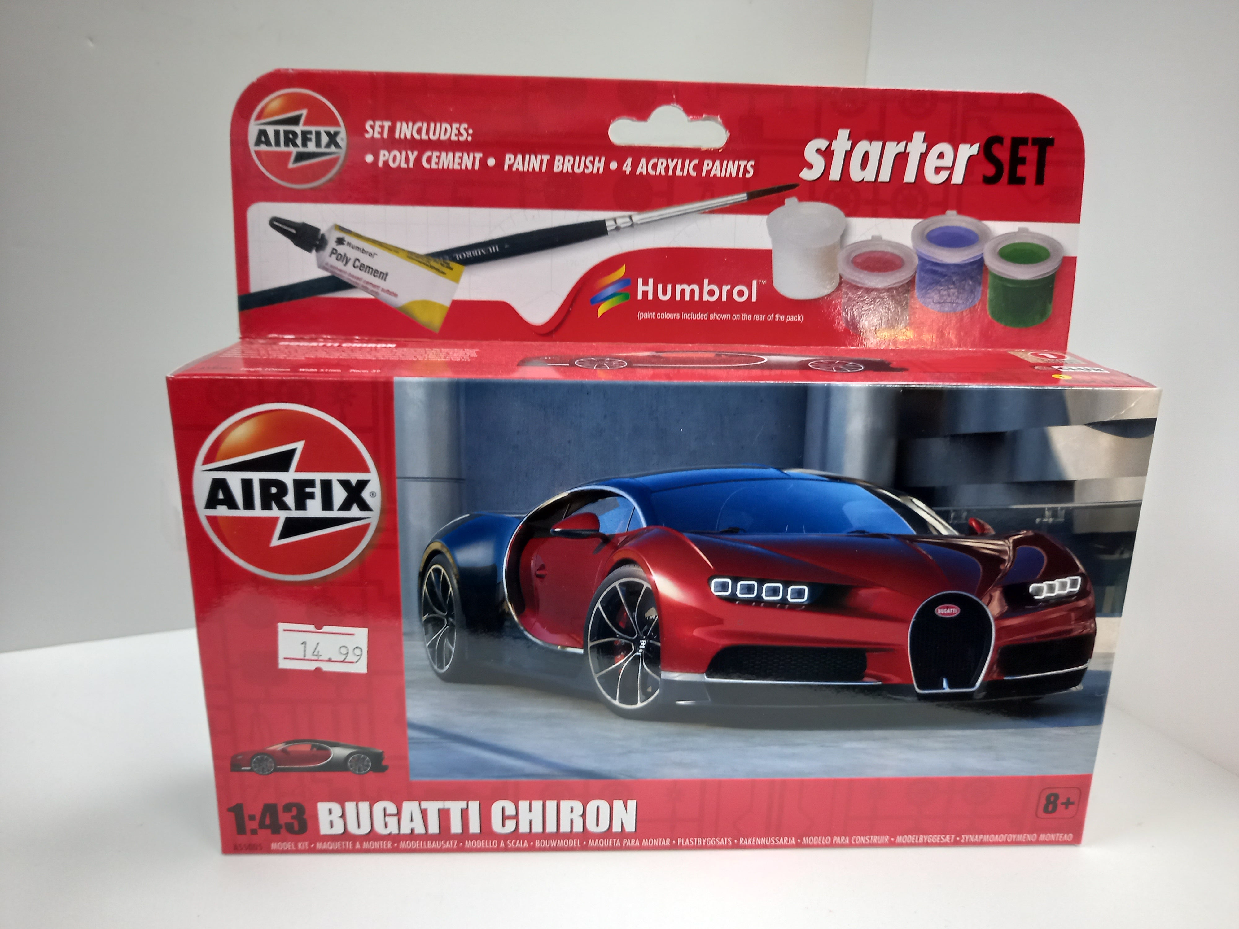 Airfix Bugatti Chiron Starter Set 1:43 Scale A55005