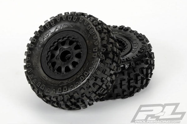 Pro-Line Badlands SC 2.2/3.0 M2 (Medium) Tyres Mounted on Renegade Black Wheels