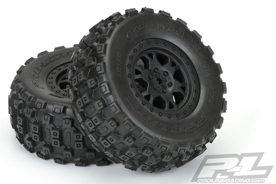 Pro-Line Badlands MX SC 2.2/ 3.0in M2 (Medium) Tyres Mounted for SCTE 4x4, SC10 4x4, SCT410 and all ProTrac Slash Kits